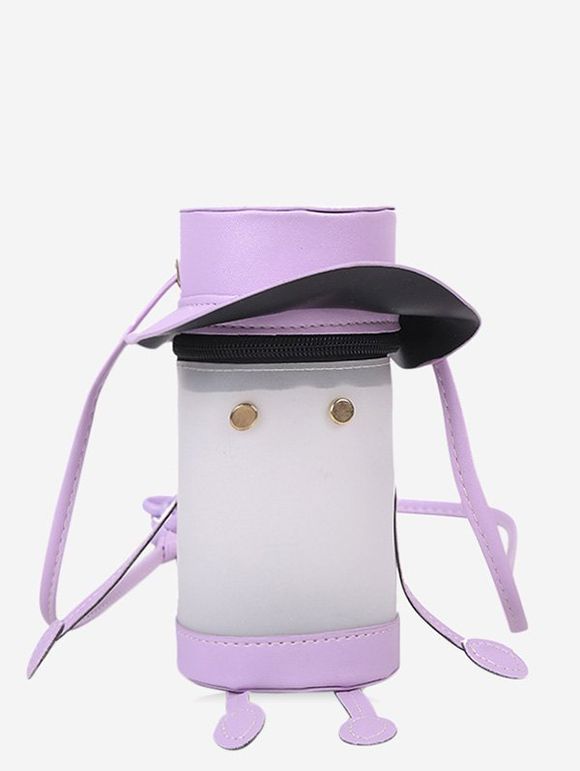 Sac à Bandoulière Cylindre Dessin Animé - Mauve 