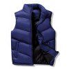 Winter Solid Casual Puffer Waistcoat - DEEP BLUE XS
