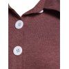 Plus Size Button Down Applique Shirt - RED WINE 1X