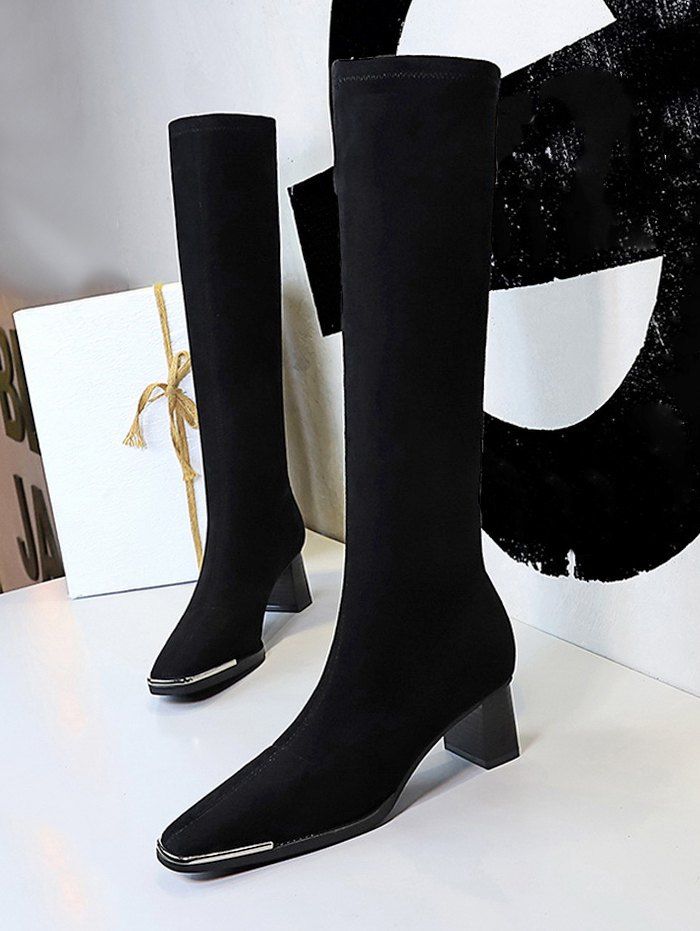suede knee length boots