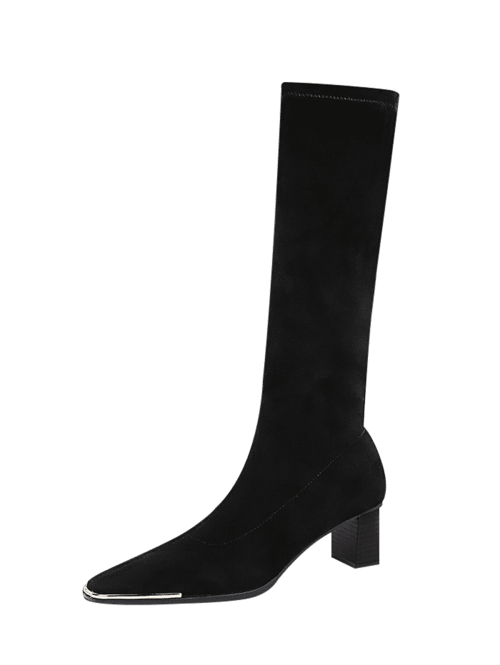 suede knee length boots