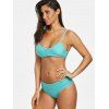 Bikini à Bretelles à Jambes Hautes - Bleu Ciel XL