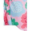 Plus Size Flower Lace-up Handkerchief Sleeveless Top - LIGHT PINK 5X