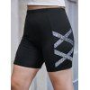 Short Croisé de Grande Taille à Paillettes - Noir 3X
