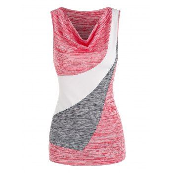 

Space Dye Print Contrast Tank Top, Multicolor