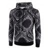 Sweat à Capuche à Imprimé Echarpe Cachemire à Cordon - Noir M