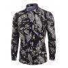 Chemise Vintage Fleur Imprimée à Manches Longues - Nuit L