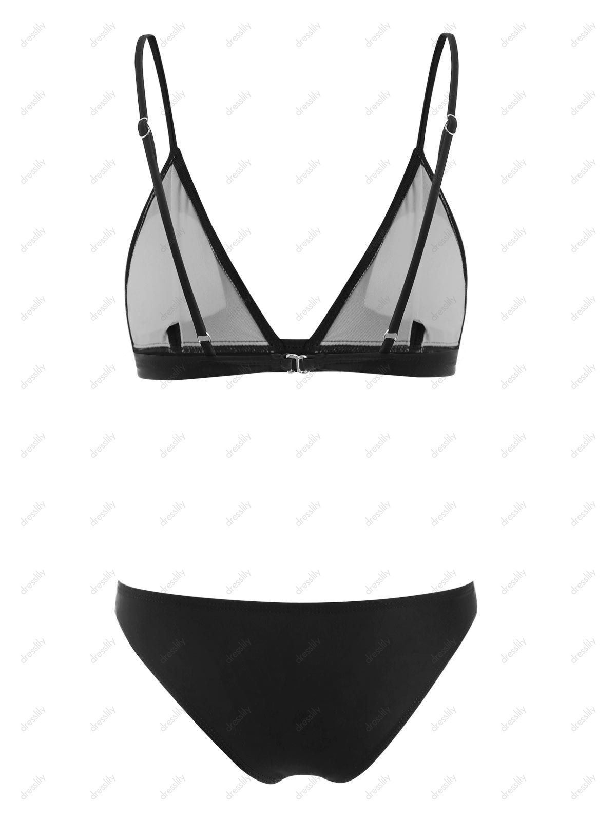 [33 OFF] 2021 Padded Bikini Set In BLACK DressLily