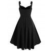 Plus Size Sequins Cowl Neck Prom Dress - BLACK L
