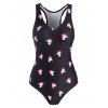 Maillot De Bain Une-Pièce à Dos Nageur Sports Licorne - Noir 2XL