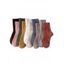 Solid Mid-calf Length Socks - multicolor 