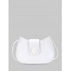 Sac à Bandoulière Texturé avec Bouton - Blanc 