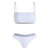 Haut de Bikini Bandeau Sans Armature et Bas Froncé - Carré XL