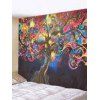 Tapisserie Murale à Imprimé Arbre Coloré Style Artistique - multicolor A W91 X L71 INCH