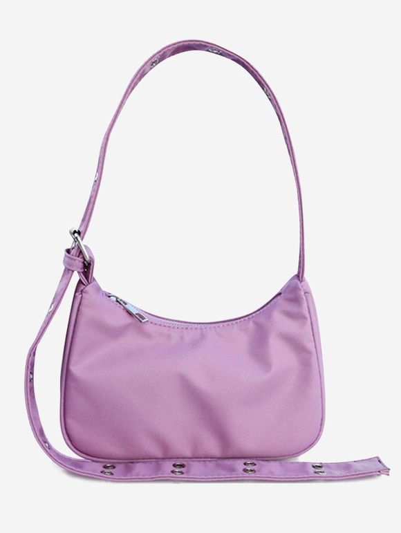 Sac à Bandoulière Large en Couleur Unie - Violet 