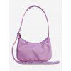 Sac à Bandoulière Large en Couleur Unie - Violet 