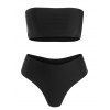 Ensemble de bikini coupe haute à col montant - Noir S