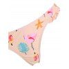 Flamingo Ruffle Tube Bikini - LIGHT APRICOT PINK 2XL