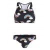 Ensemble Bikini à Motif Arc-en-Ciel à Dos Nageur - multicolore XL