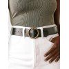 Ceinture Décontractée Bouclée Ronde - Noir 