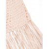 Knit Fringe Cover Up Top - PINK ONE SIZE