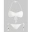 Maillot de bain bikini bohème au crochet string cravate côté de couleur unie de plage - Blanc ONE SIZE(FIT SIZE XS TO M)