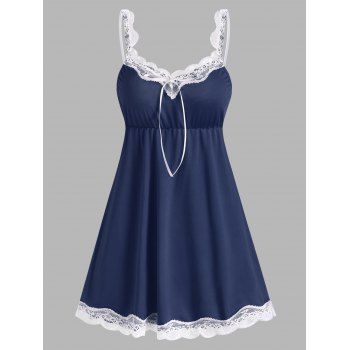 

Lace Panel Night Dress, Blue