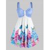 Robe à Imprimé Papillons et Fleurs Grande-Taille - multicolor 4X