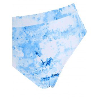 Tie Dye Notched Underboob High Waisted Bikini Swimwear