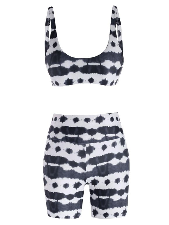 Maillot de Bain Bikini Teinté à Taille Haute - Gris XL