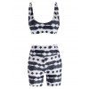 Maillot de Bain Bikini Teinté à Taille Haute - Gris XL