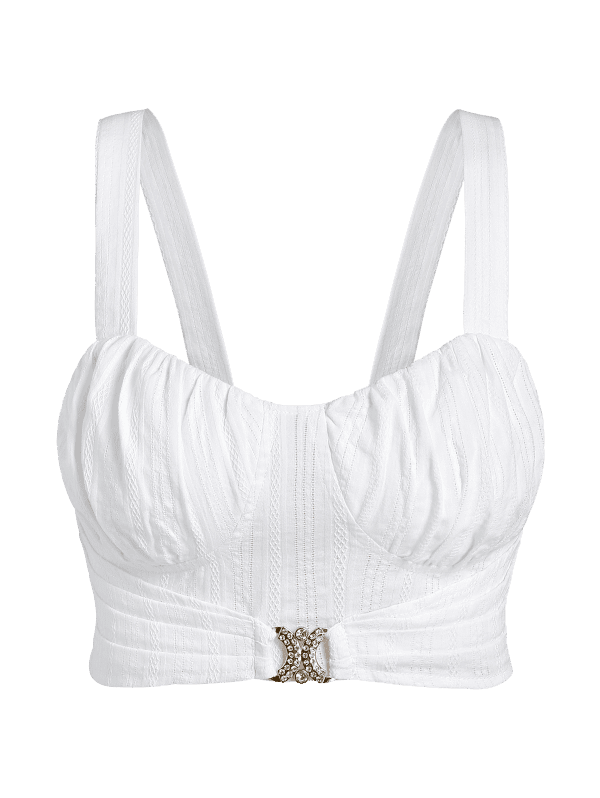 white ring crop top