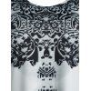 Plus Size Tribal Print Swing T Shirt - WHITE 4X