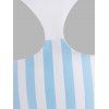 Tummy Control Monokini One-piece Swimsuit Striped Cutout One-piece Swimsuit - WHITE XL