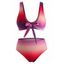 Maillot de Bain Bikini Rembourré Teinté Plongeant de Vacance - multicolor M