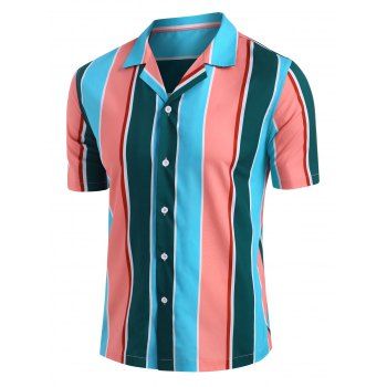 

Button Down Contrast Stripe Shirt, Multicolor