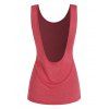 Casual Backless Tank Top - RED XXXL