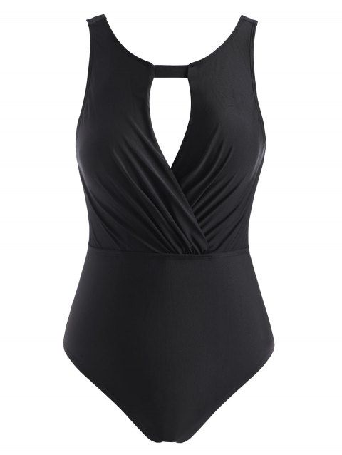 Hollow Out Open Back Ruched One-piece Swimsuit