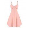 Vacation Back Tie Corset Style Ruched Bust High Waist Cami Dress - LIGHT PINK XXL