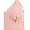 Back Tie Ruched Bust Cami Dress - LIGHT PINK XXL