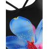 Maillot de Bain Tankini Fleuri Ombré à Bretelle en Treillis - multicolor S