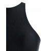 Plaid Print Padded Bikini Set - BLACK L