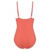 Maillot de Bain Plongeant Gainant Découpé à Jambe Haute Une-Pièce - Rose clair XL