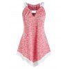 Débardeur Teinté à Ourlet Contrasté de Grande Taille - Rose clair 4X