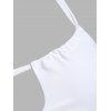 Maillot de Bain Bikini Découpé Noué en Avant à Col Halter - Blanc L