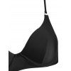 Maillot de Bain Bikini avec Armature à Taille Haute - Noir S