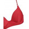 Maillot de Bain Bikini avec Armature à Taille Haute - Rouge S