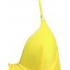 Maillot de Bain Bikini avec Armature à Taille Haute - Jaune M