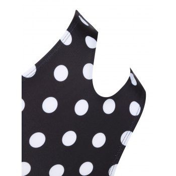 Polka Dot Ruffles Cut Out Bikini Swimwear