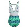 O Ring Strappy Backless One-piece Swimsuit - LIGHT GREEN XXL